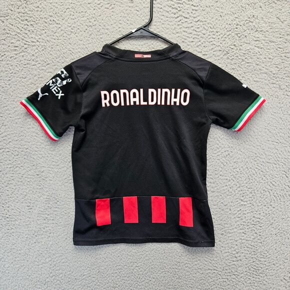 Puma AC Milan 22/23 Home Jersey Ronaldinho Size 22 Black Red Soccer Football - Picture 8 of 12